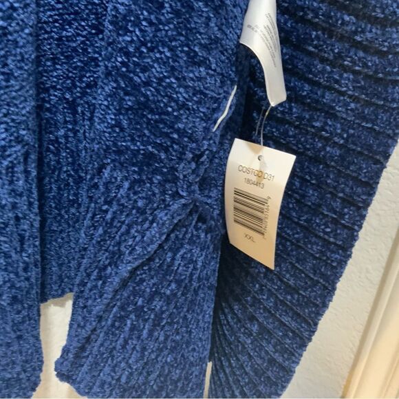 NEW Orvis Womens XXL Blue Open Front Cardigan Sweater 100% Polyester - Picture 5 of 9